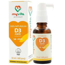 MYVITA 100% NATURALNA D3 FORTE 4000 j.m. 30ml / 600 porcji